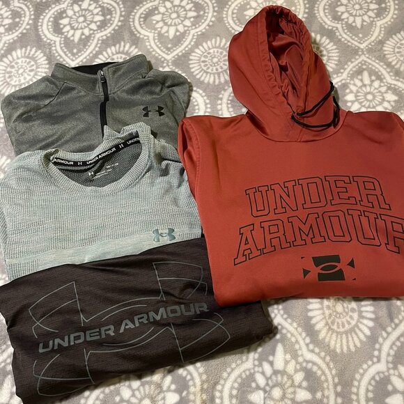 Under Armour Other - Mens UA bundle of 4 small long sleeve/3 and 1 hoodie, all in EUC